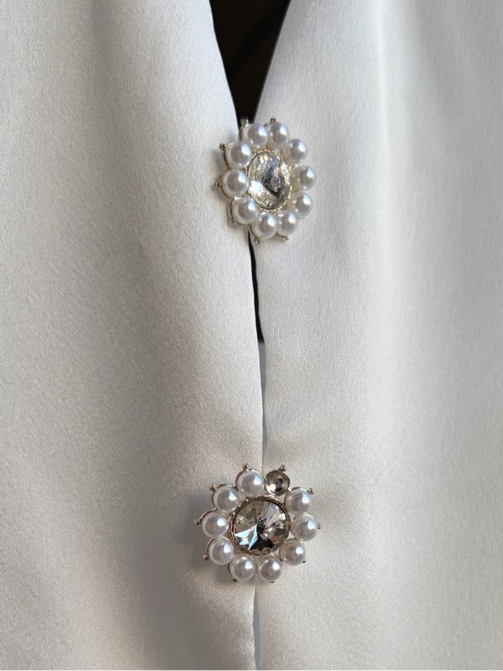 🆕🥥 Ipponelli White & Black Tiered Maxi Dress Pearl Button Elegant Flowy Size S - Picture 8 of 17
